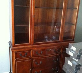 china cabinet makeover to paint or re stain
