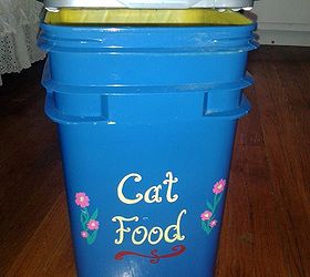 repurposed cat litter container, pets animals, repurposing upcycling