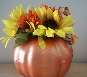dollar store pumpkin makeover, crafts, flowers, halloween decorations, seasonal holiday decor