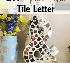 crafts mosaic tile letter, crafts, home decor, tiling