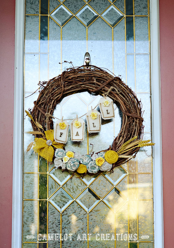 fall wreath grape vine fabric flowers, crafts, seasonal holiday decor, wreaths