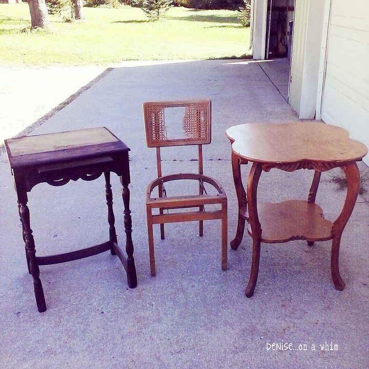 uma reforma romntica de mesa e cadeira vintage