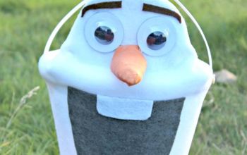 DIY Disney Frozen Olaf Halloween Treat Bucket