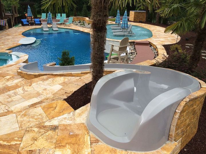 pool water slide custom model ps38l c, home maintenance repairs, ponds water features, pool designs