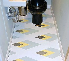 painted linoleum bathroom floor, bathroom ideas, flooring