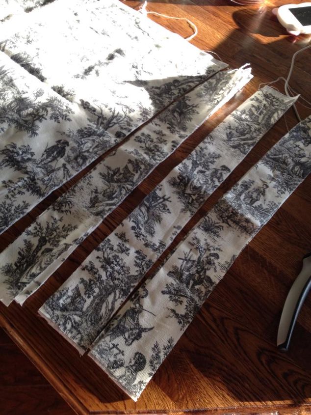 hand tied toile bunting instant decor accent, crafts, fireplaces mantels, seasonal holiday decor