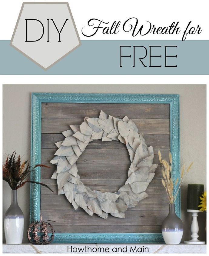 fall wreath craft newspaper cardboard free, crafts, seasonal holiday decor, wreaths