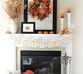 home decor fall great room, fireplaces mantels, home decor, painted furniture, seasonal holiday decor