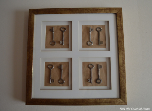 wall decor skeleton key display picture upcycle, crafts, halloween decorations, repurposing upcycling, seasonal holiday decor
