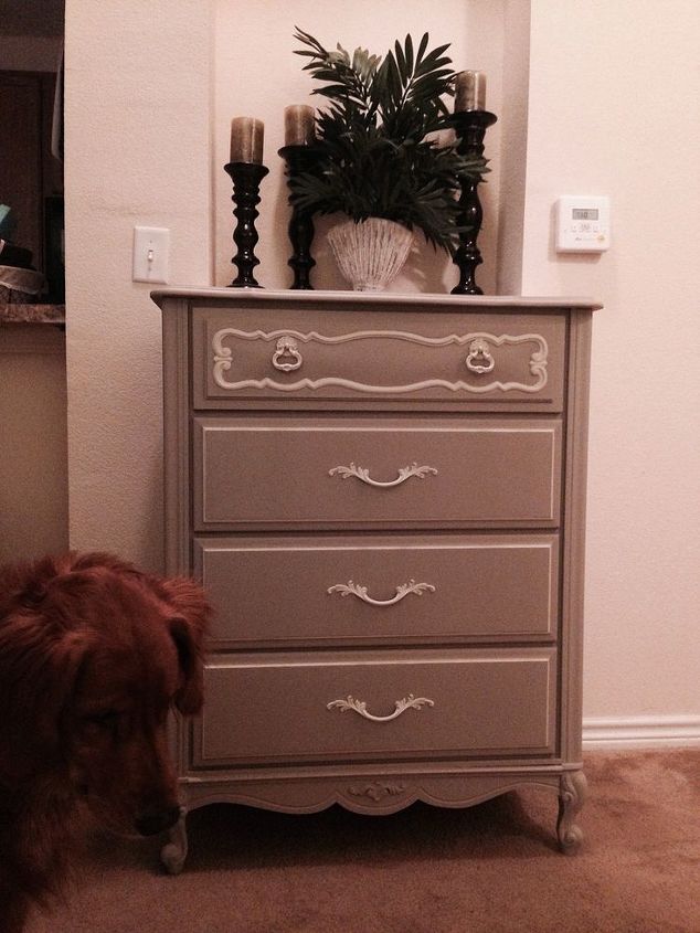 french provincial chest of drawers redo, painted furniture, After