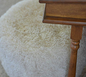 how to upholster faux fur stool, diy, home decor, how to, reupholster