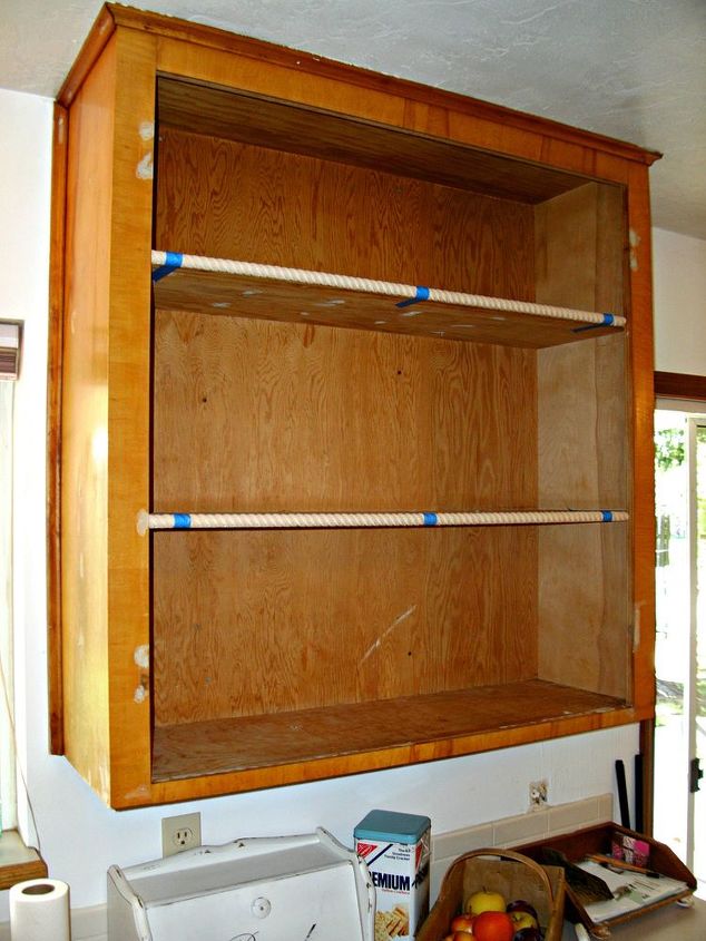 kitchen cupboard to open shelving, kitchen cabinets, kitchen design, shelving ideas
