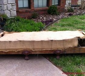 repurposed upcycled antique couch bench, diy, painted furniture, repurposing upcycling, reupholster