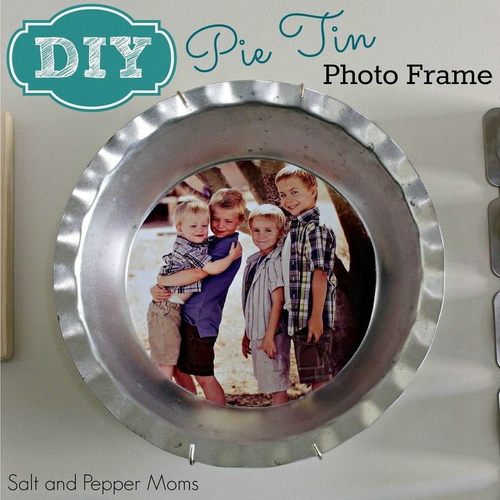 wall decor pie tin photo frame tutorial, crafts, repurposing upcycling