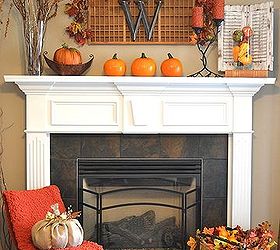 fireplace mantel decor fall front ideas, fireplaces mantels, home decor, seasonal holiday decor