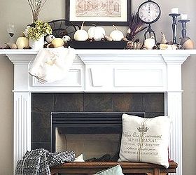 fireplace mantel decor fall front ideas, fireplaces mantels, home decor, seasonal holiday decor