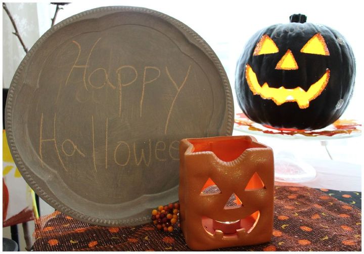 halloween spooktacular pumpkin makeover, halloween decorations, seasonal holiday decor