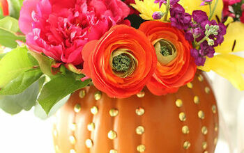 DIY (Faux) Pumpkin Embellished Vase