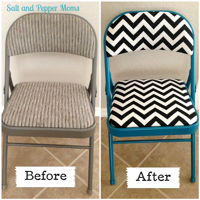 folding chair makeover, diy, home decor, painting, reupholster