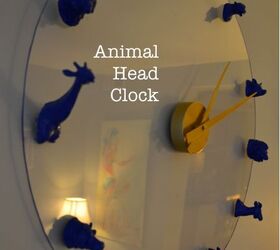 craft wall decor animal head clock, crafts, repurposing upcycling