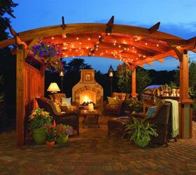 outdoor fire designs we ve come a long way baby or maybe not, outdoor living, Pre Manufactured Fireplaces and Pergolas