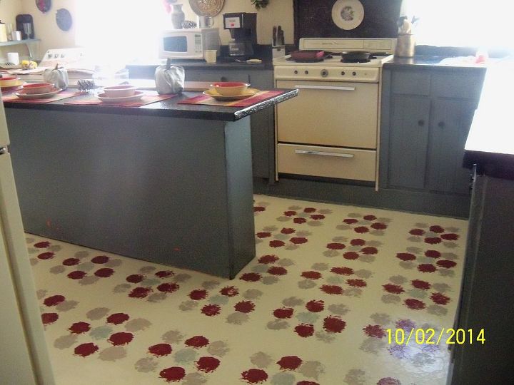 Stenciling Old Linoleum Floors Hometalk