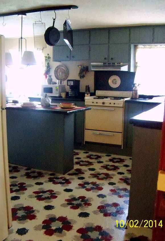 Stenciling Old Linoleum Floors Hometalk