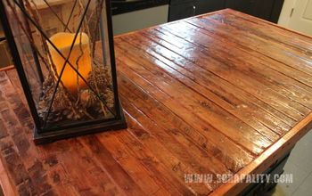 Reclaimed Kitchen Island and Pallet Countertop
