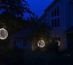 lights outdoor orbs hanging building tutorial, crafts, lighting, repurposing upcycling