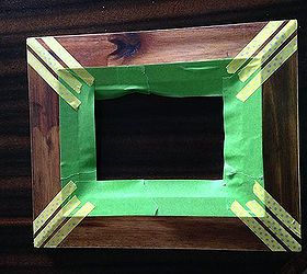 anthropologie bamboo inlay frame knock off, crafts, home decor, wall decor