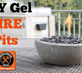 diy gel cement mini fire pits table tops, crafts, diy, outdoor living