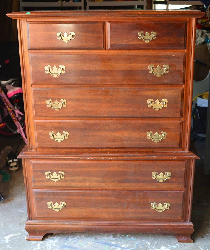 boring to glam chest of drawers
