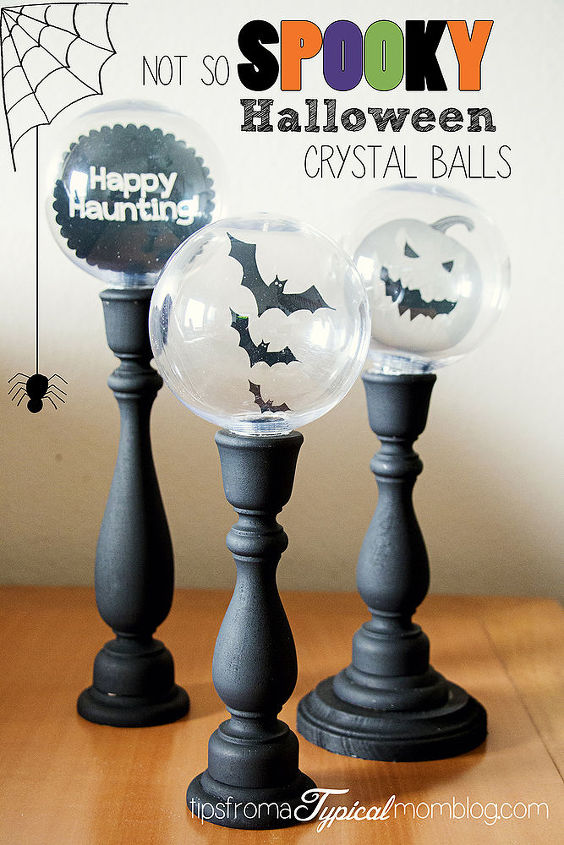 halloween decorations crystal ball candlesticks, halloween decorations, seasonal holiday decor
