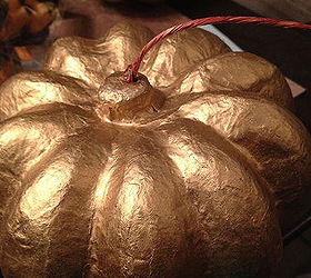 gold peacock pumpkin, crafts, decoupage, seasonal holiday decor