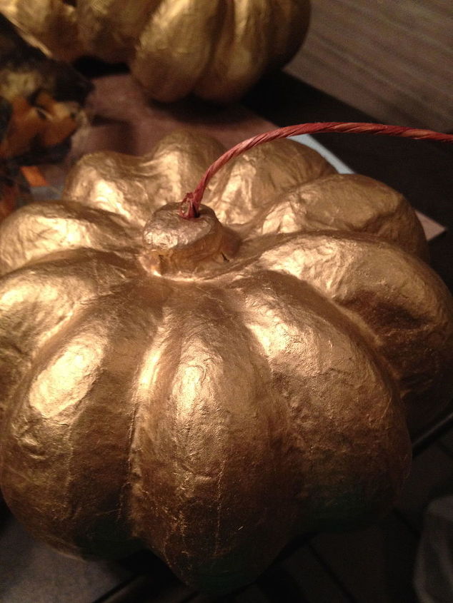 gold peacock pumpkin, crafts, decoupage, seasonal holiday decor