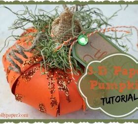 3 d paper pumpkin tutorial with silhouette cameo, crafts, seasonal holiday decor