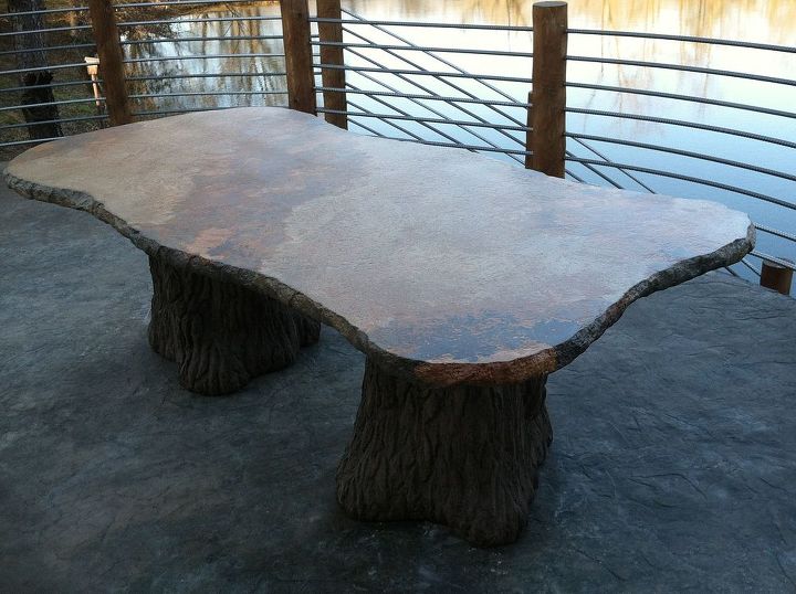 Concrete Patio Table Hometalk, How To Make A Cement Patio Table
