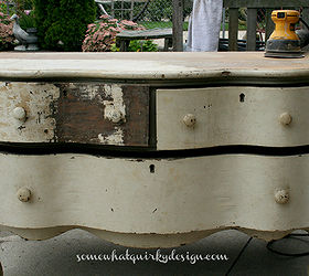 this poor dresser had been in a barn for 40 years, painted furniture, painting