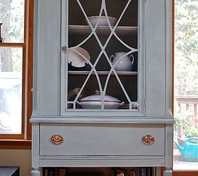 duck egg blue china cabinet, kitchen cabinets, kitchen design, painted furniture