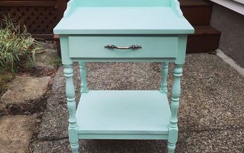 Mint Painted End Table Makeover