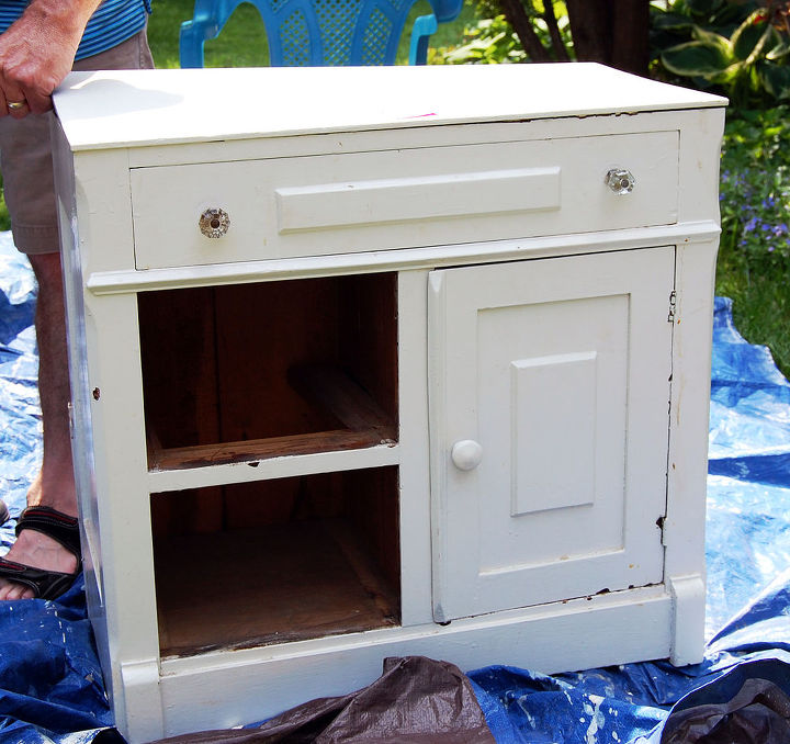 old cabinet into sports fan bar, kitchen cabinets, kitchen design, outdoor living, painted furniture