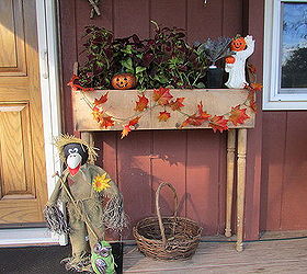 wooden toolbox planter upcycle fall, diy, gardening, halloween decorations, outdoor living, seasonal holiday decor