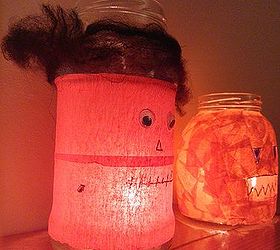 halloween mason jar craft luminaries ghouls, crafts, halloween decorations, mason jars, repurposing upcycling, seasonal holiday decor