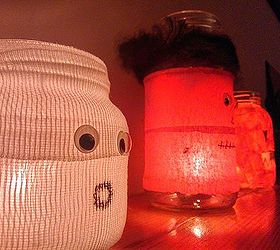 halloween mason jar craft luminaries ghouls, crafts, halloween decorations, mason jars, repurposing upcycling, seasonal holiday decor