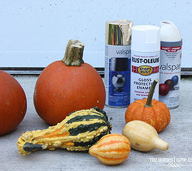 fall modern decor crafts pumpkins spray paint, halloween decorations, home decor, seasonal holiday decor