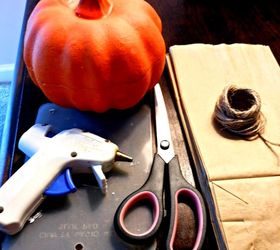 crafts fall lunch bag pumpkins repurpose, crafts, halloween decorations