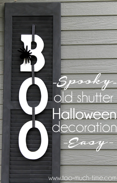 upcycled shutter boo decoration, crafts, halloween decorations, seasonal holiday decor