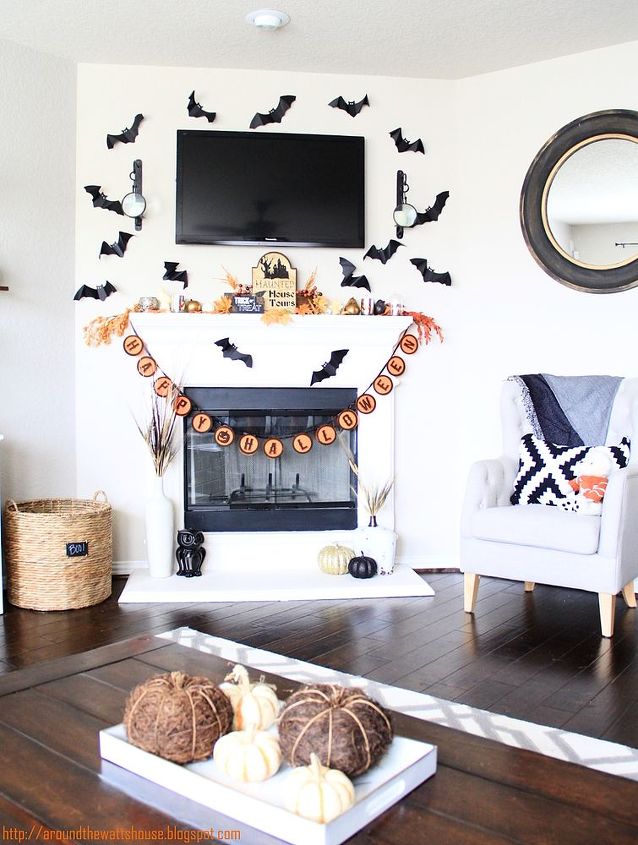 halloween mantle decor on a budget, crafts, fireplaces mantels, halloween decorations, seasonal holiday decor