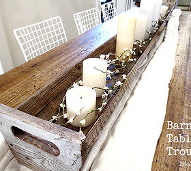 woodworking table centerpiece fall decor trough, crafts, diy, home decor, rustic furniture, thanksgiving decorations