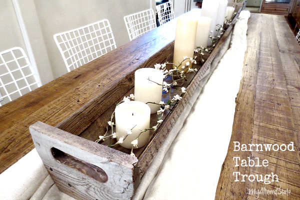 diy barnwood table trough